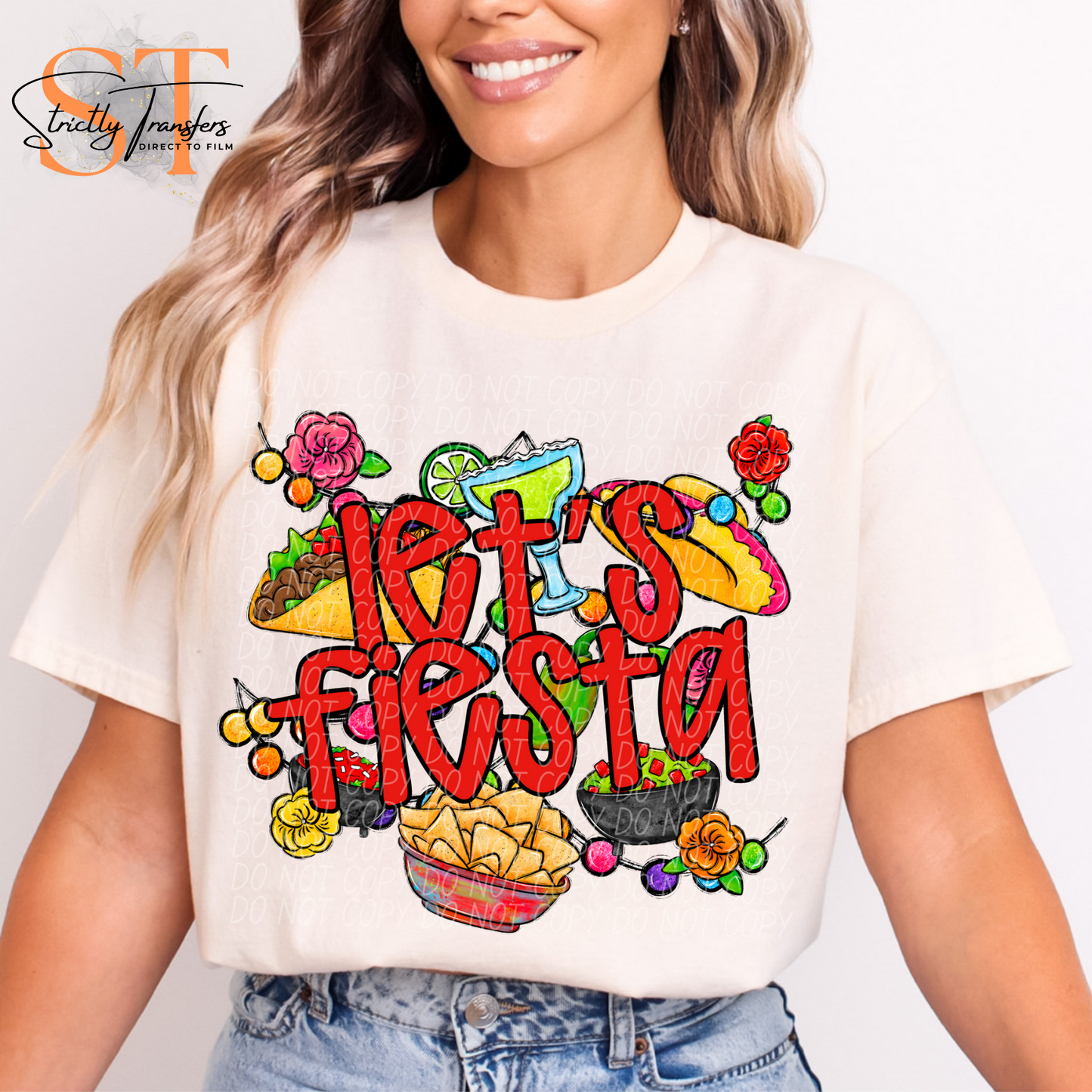 Let's Fiesta - 2 Options Direct to Film Transfers