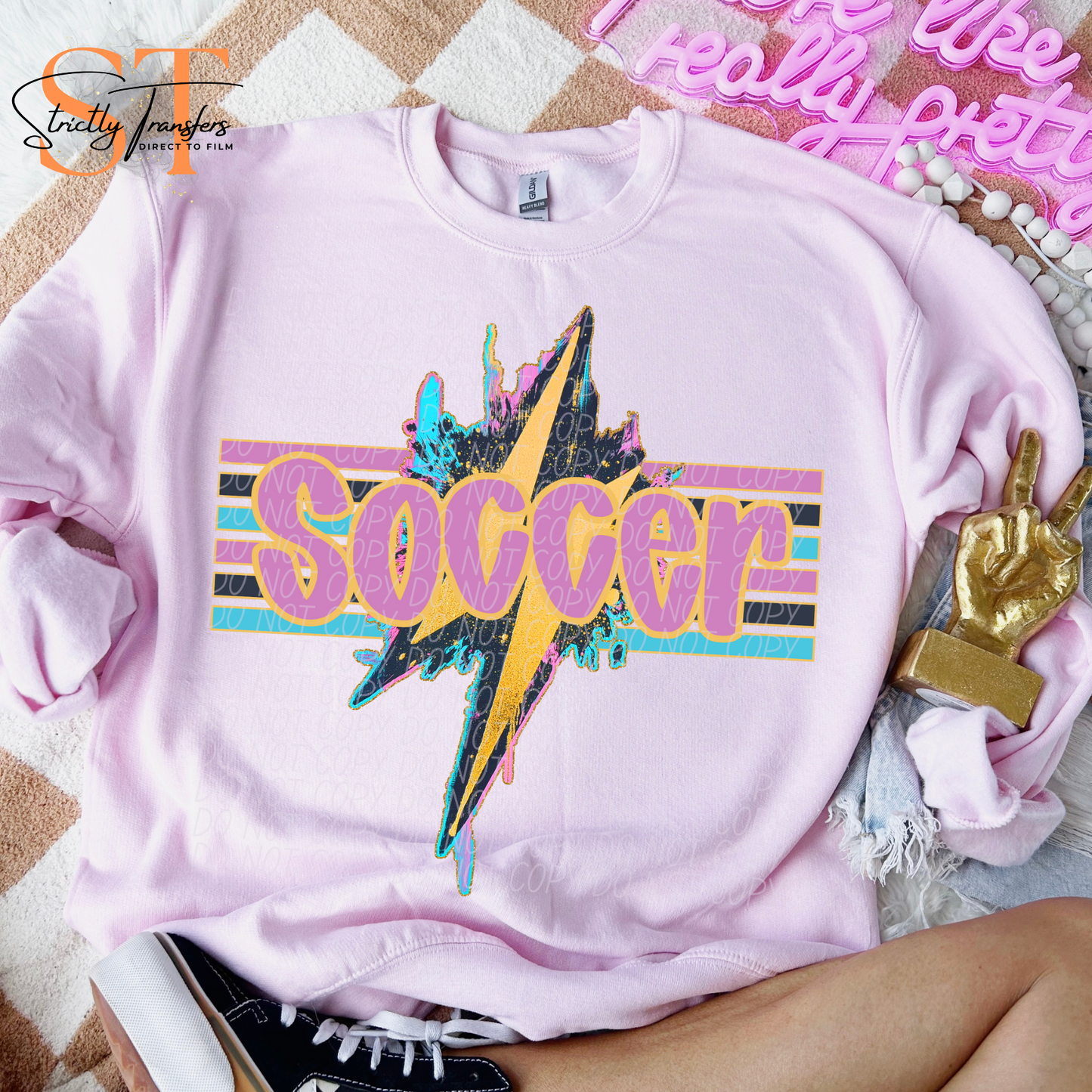Geode Sports -12 color options Direct to Film Transfers