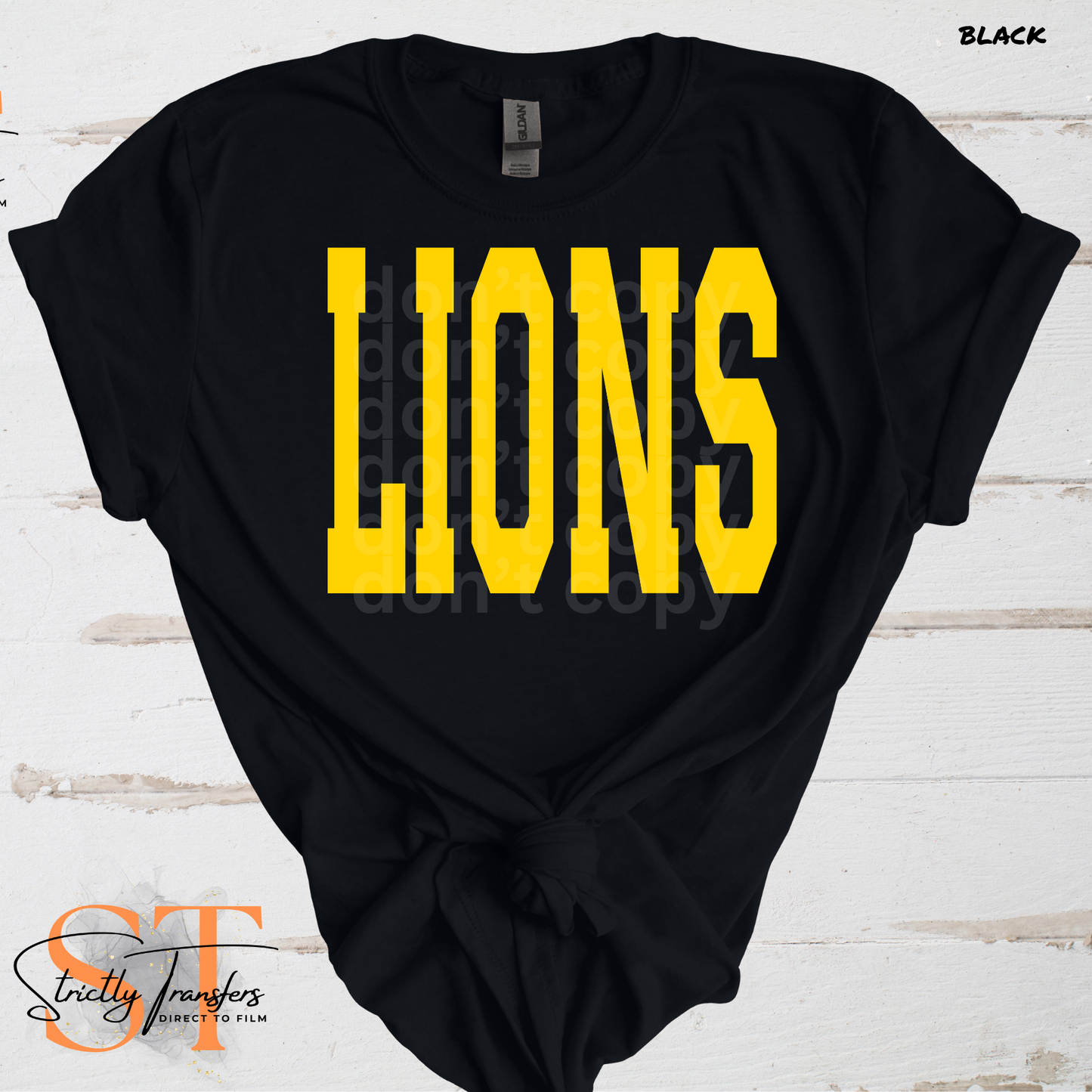 Lions Oversized Mascot Direct to Film Transfers