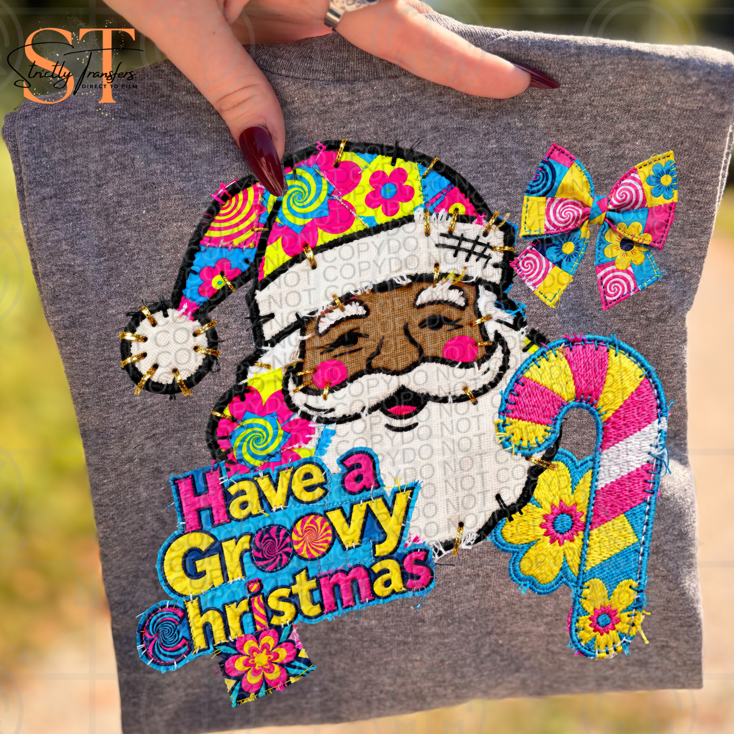 Have a Groovy Christmas - 2 options Direct to Film Transfers