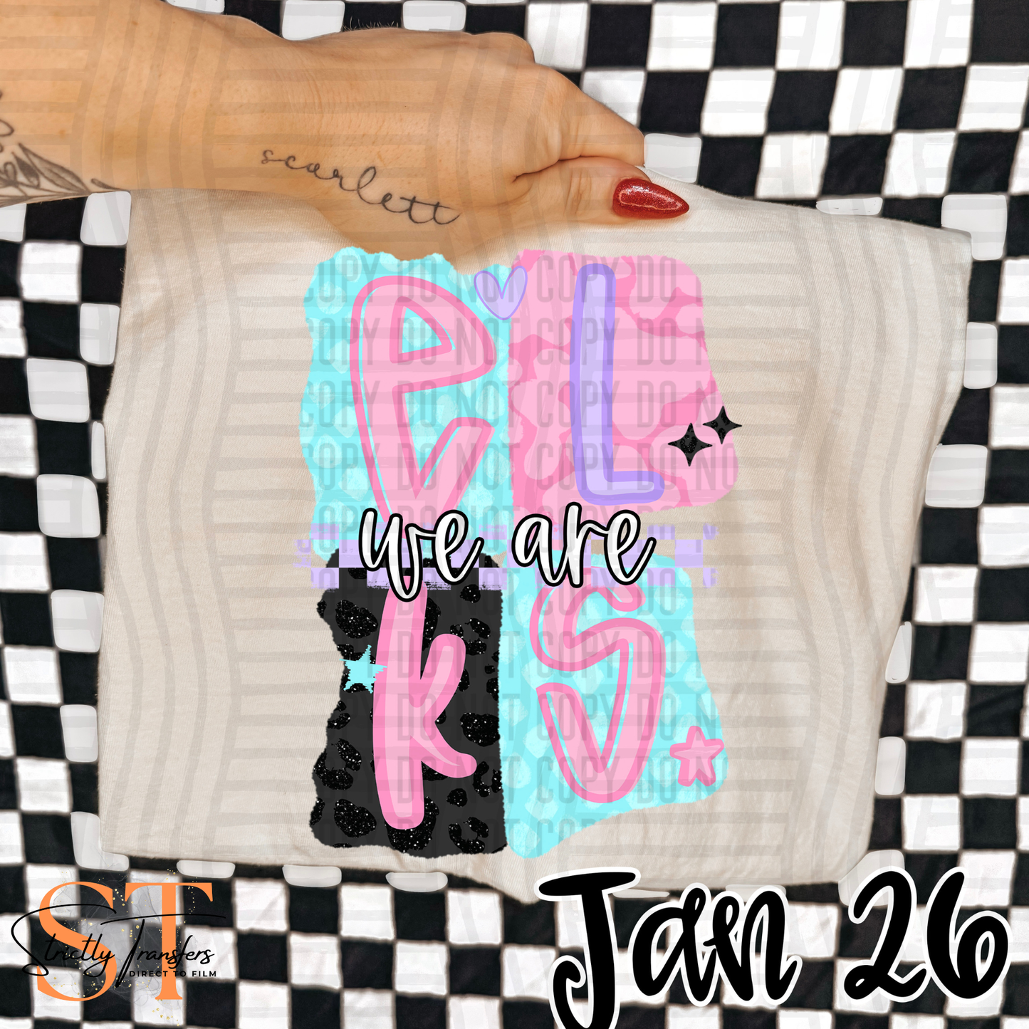 Elks Preppy Chaos Direct to Film Transfers