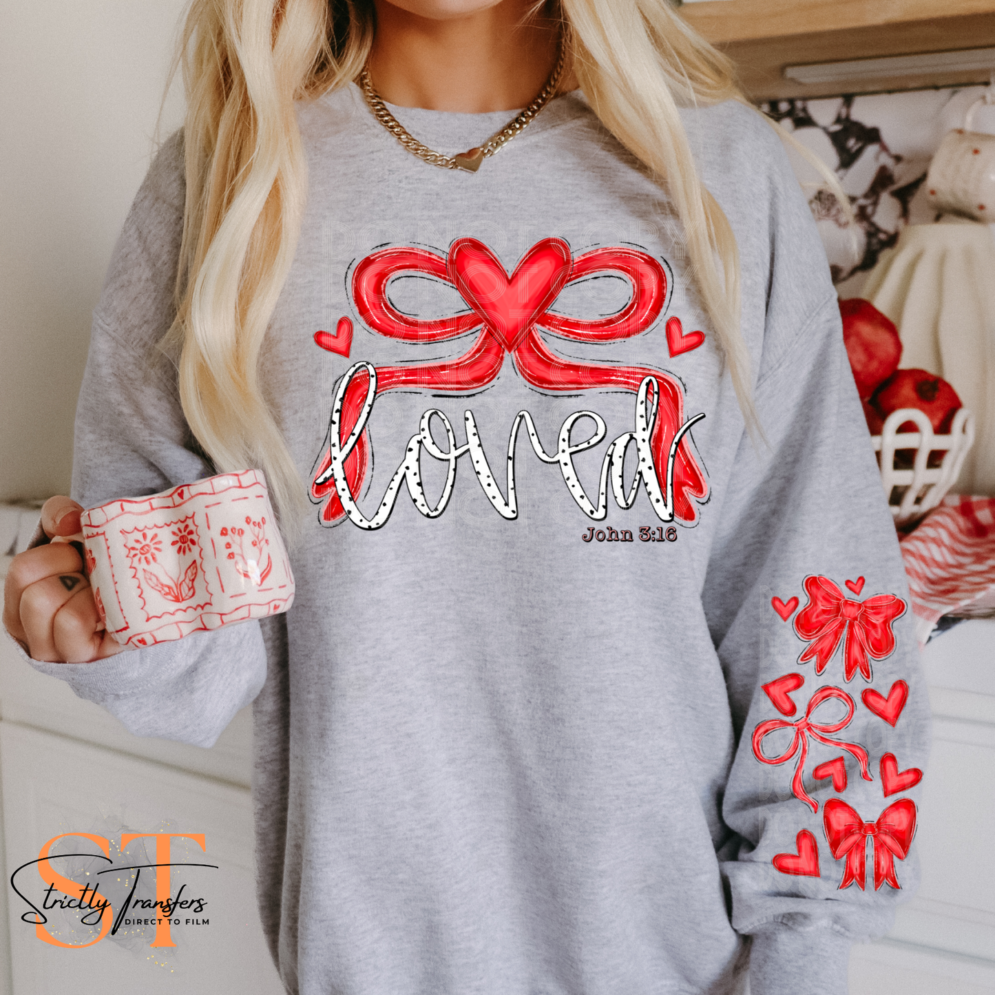 Loved (Arm Design Option Available) Direct to Film Transfers