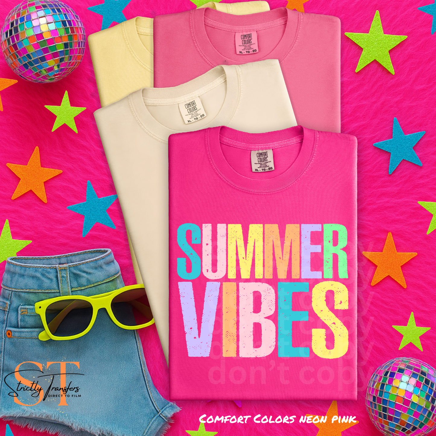 SUMMER VIBES Summer Sayings Direct to Film Transfers