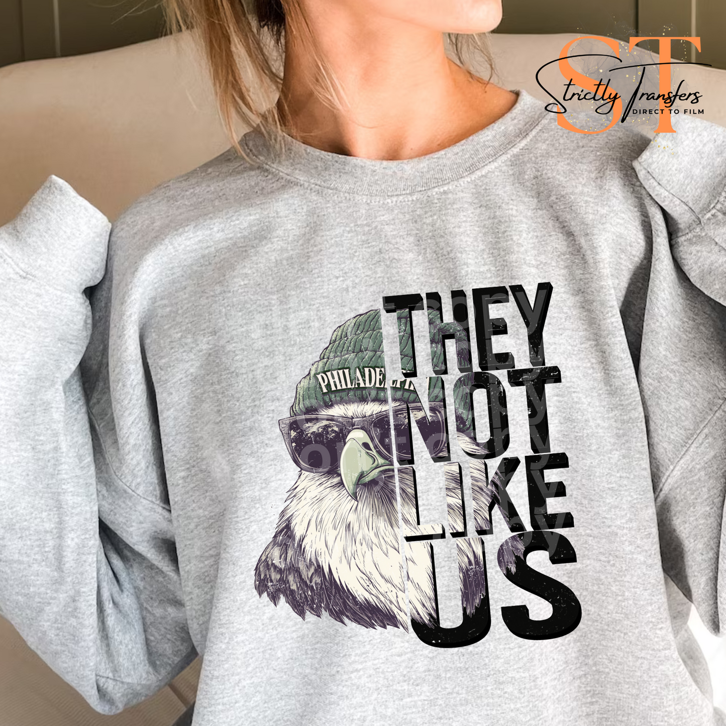 Eagles They Not Like Us Exclusive Design Direct to Film Transfers