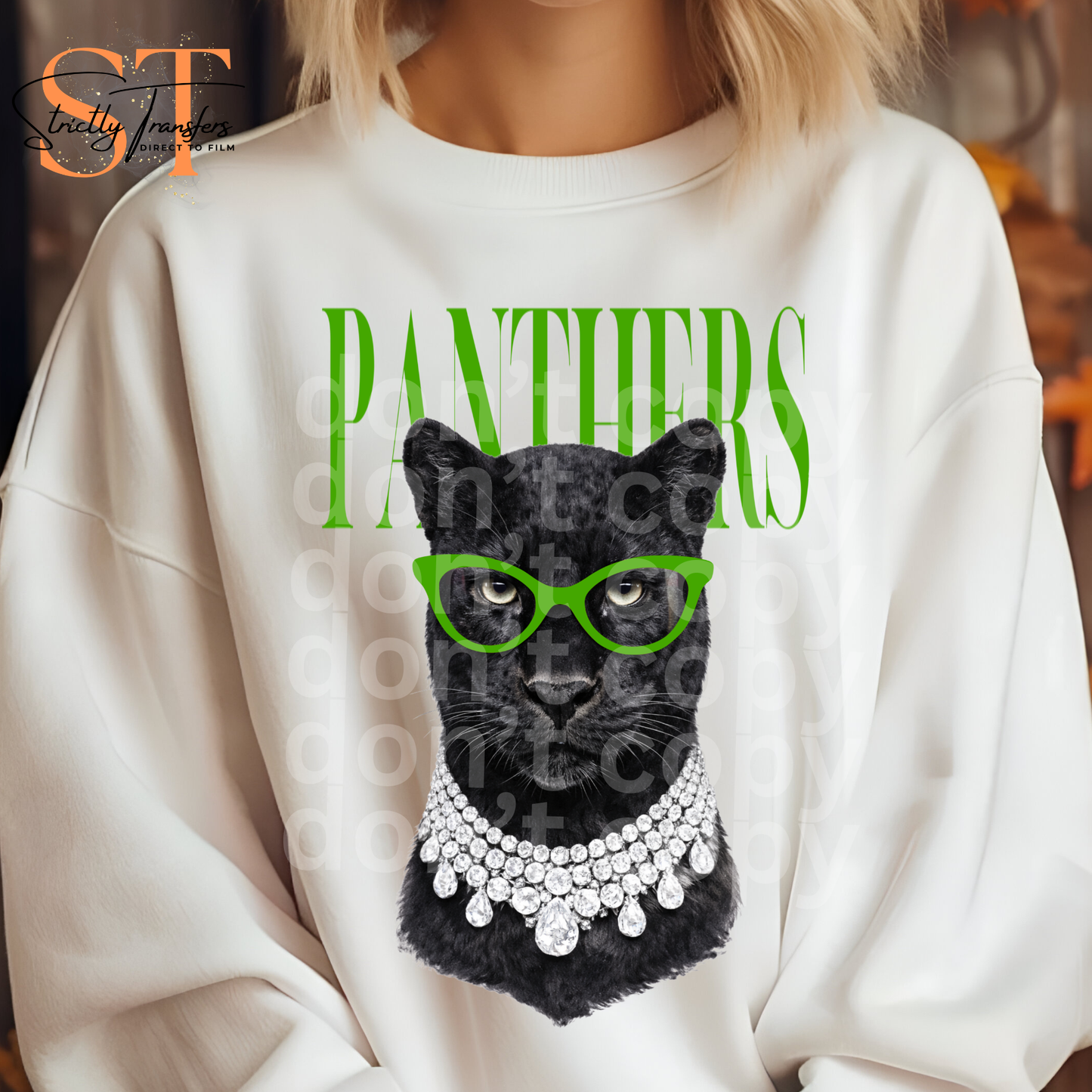 Panthers Vogue Mascot Direct to Film Transfers