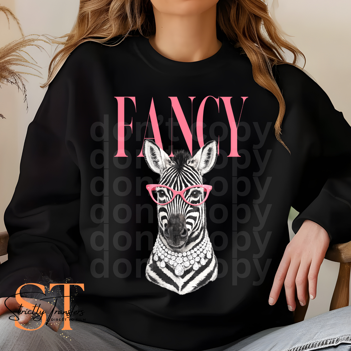 Fancy Donkey- 2 Colors Direct to Film Transfers