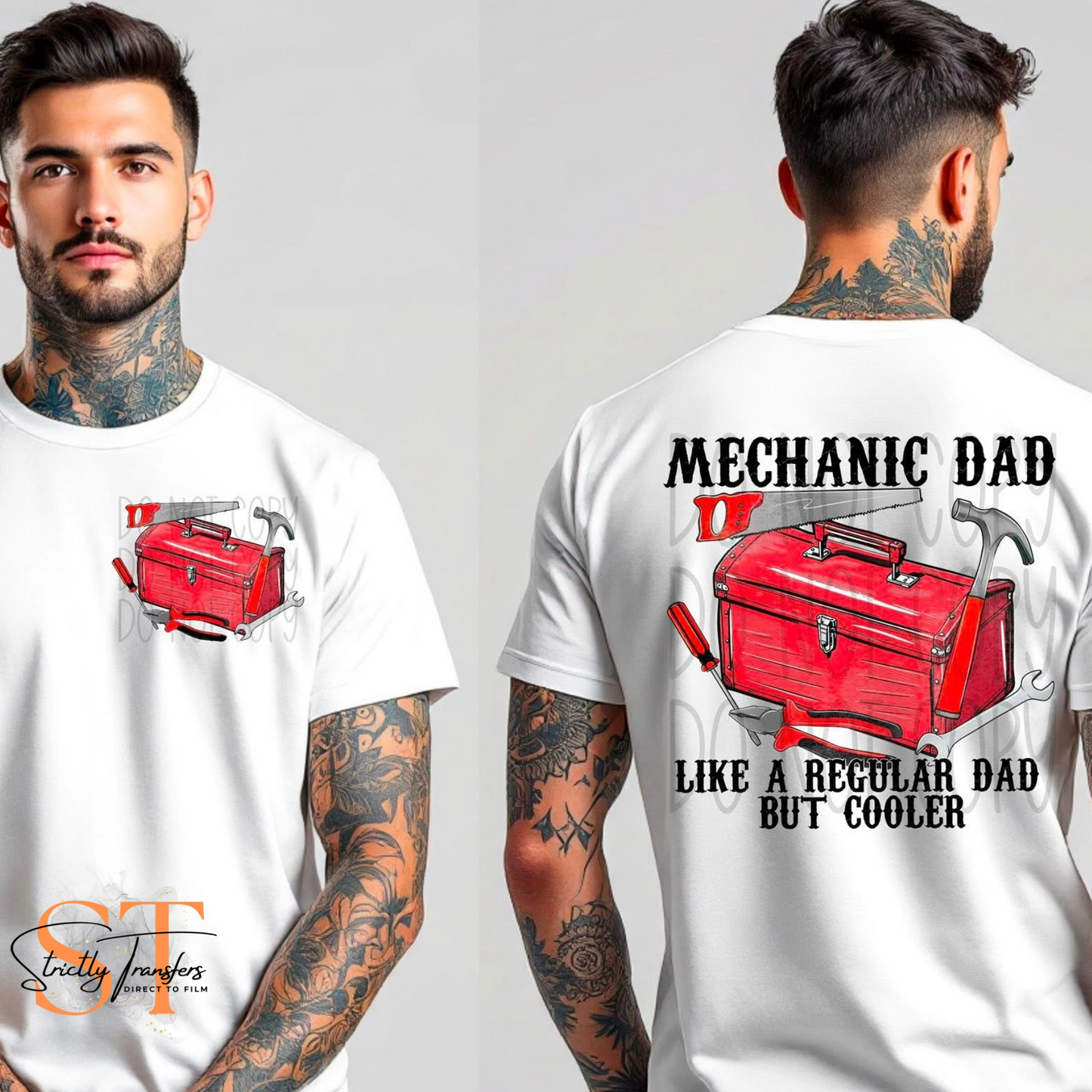 Mechanic Dad - pocket design included Direct to Film Transfers