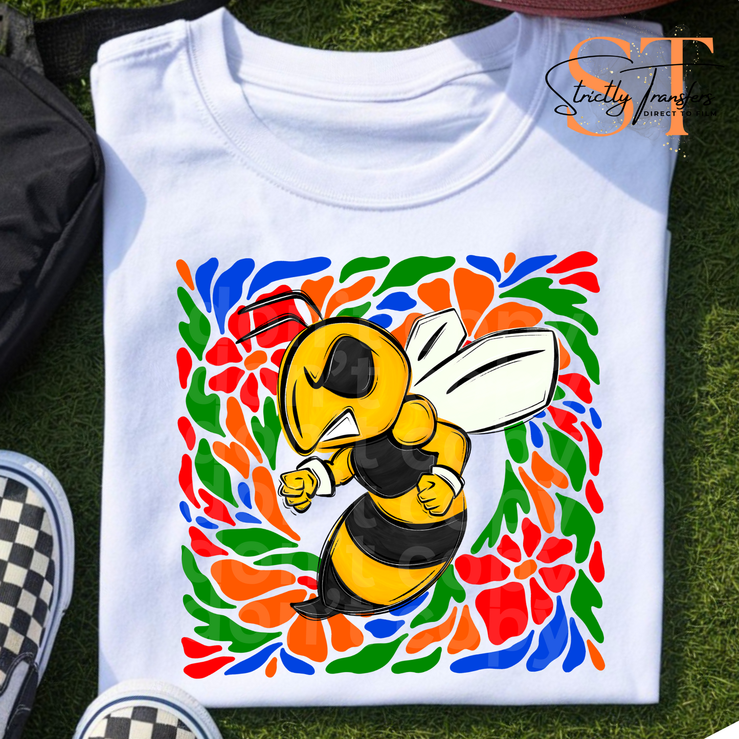 Yellowjackets Retro Floral Direct to Film Transfers
