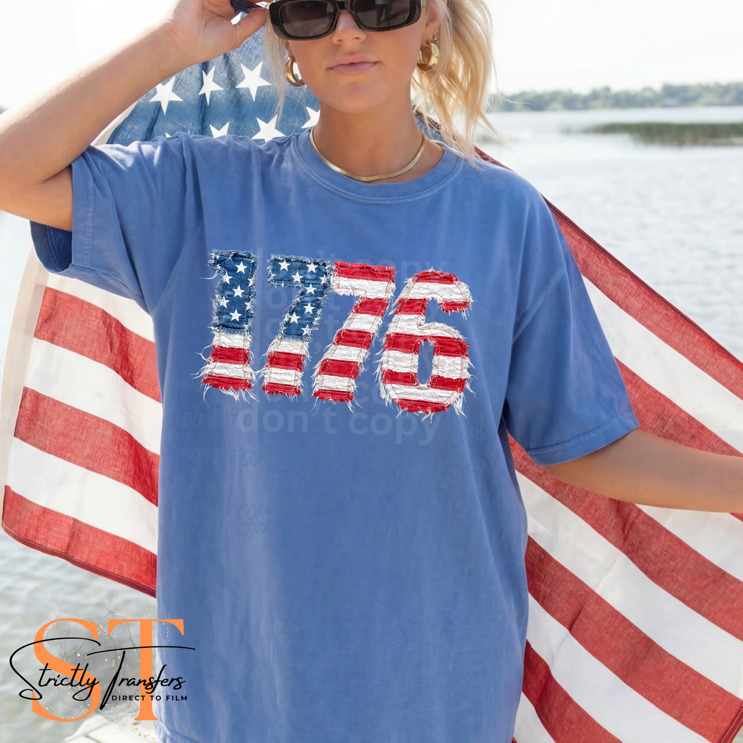 1776 Faux Denim Direct to Film Transfers