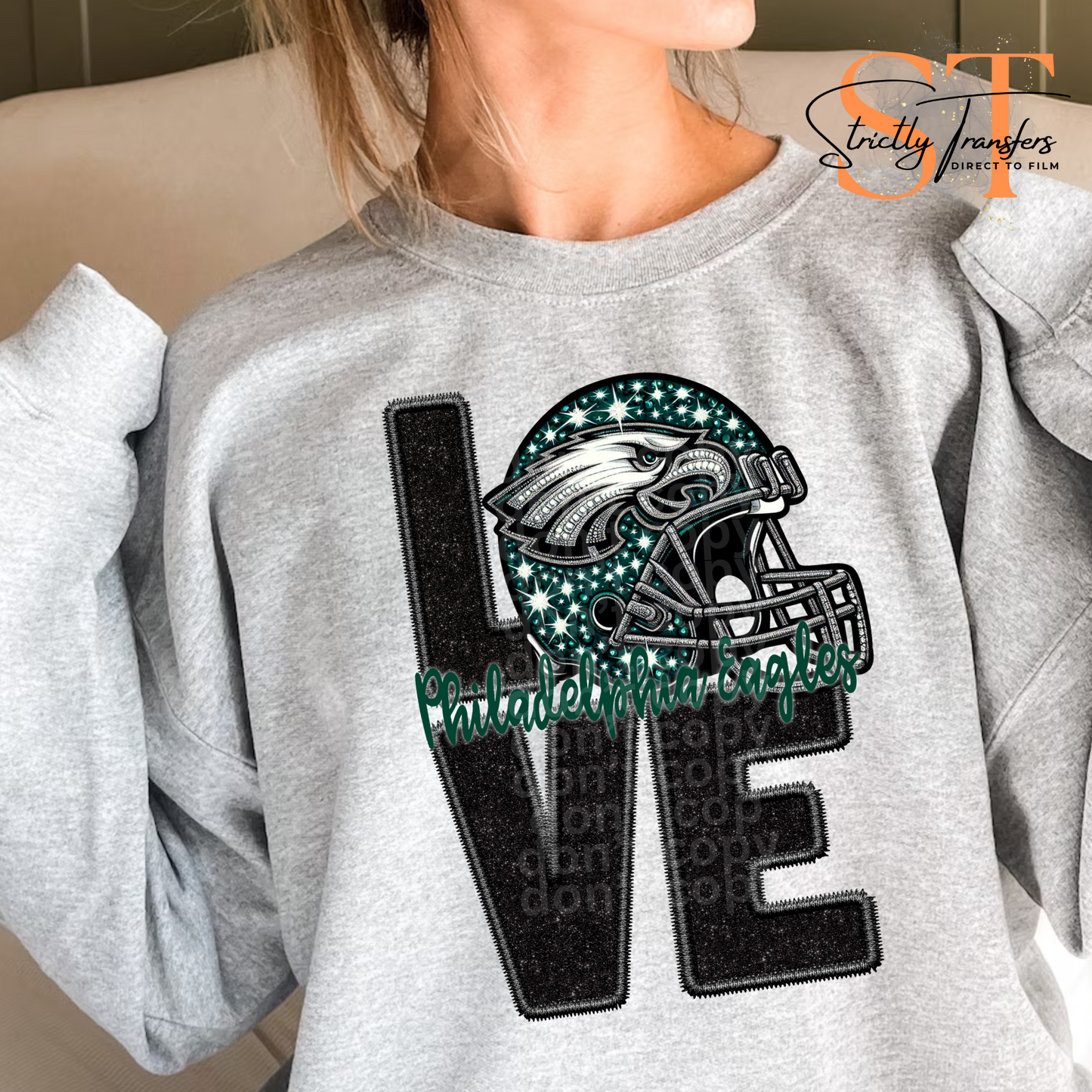 Love Philadelphia Eagles Direct to Film Transfers