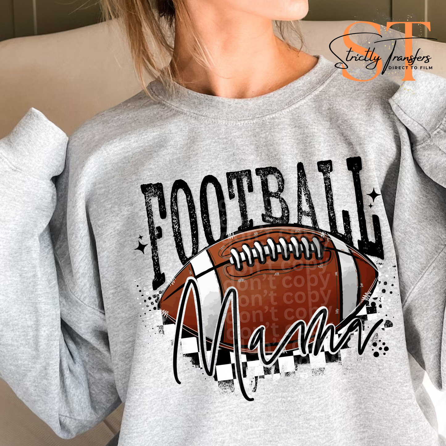 Football Mama - Multiple color options Direct to Film Transfers