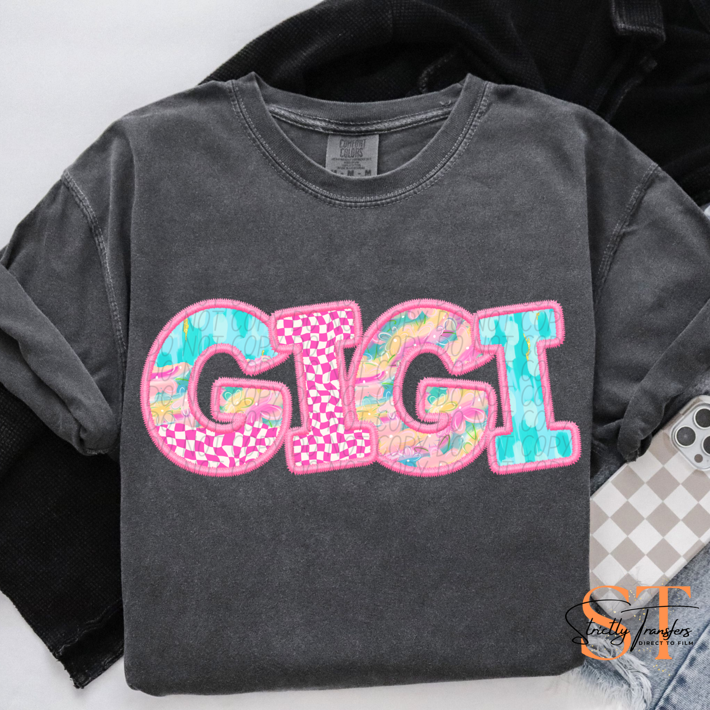 Spring Pattern Gigi Direct to Film Transfers
