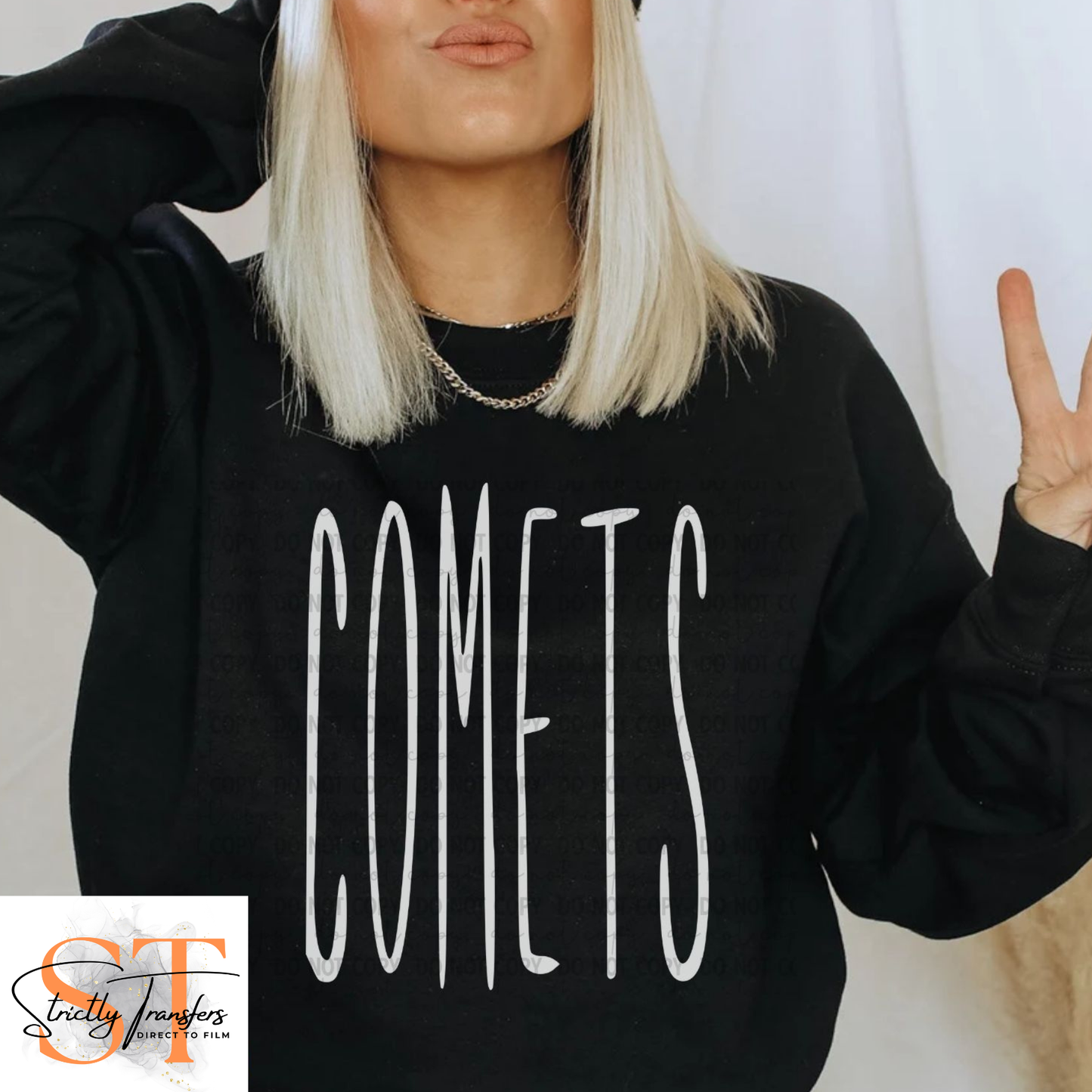 Comets Skinny Oversized - 2 Colors Direct to Film Transfers