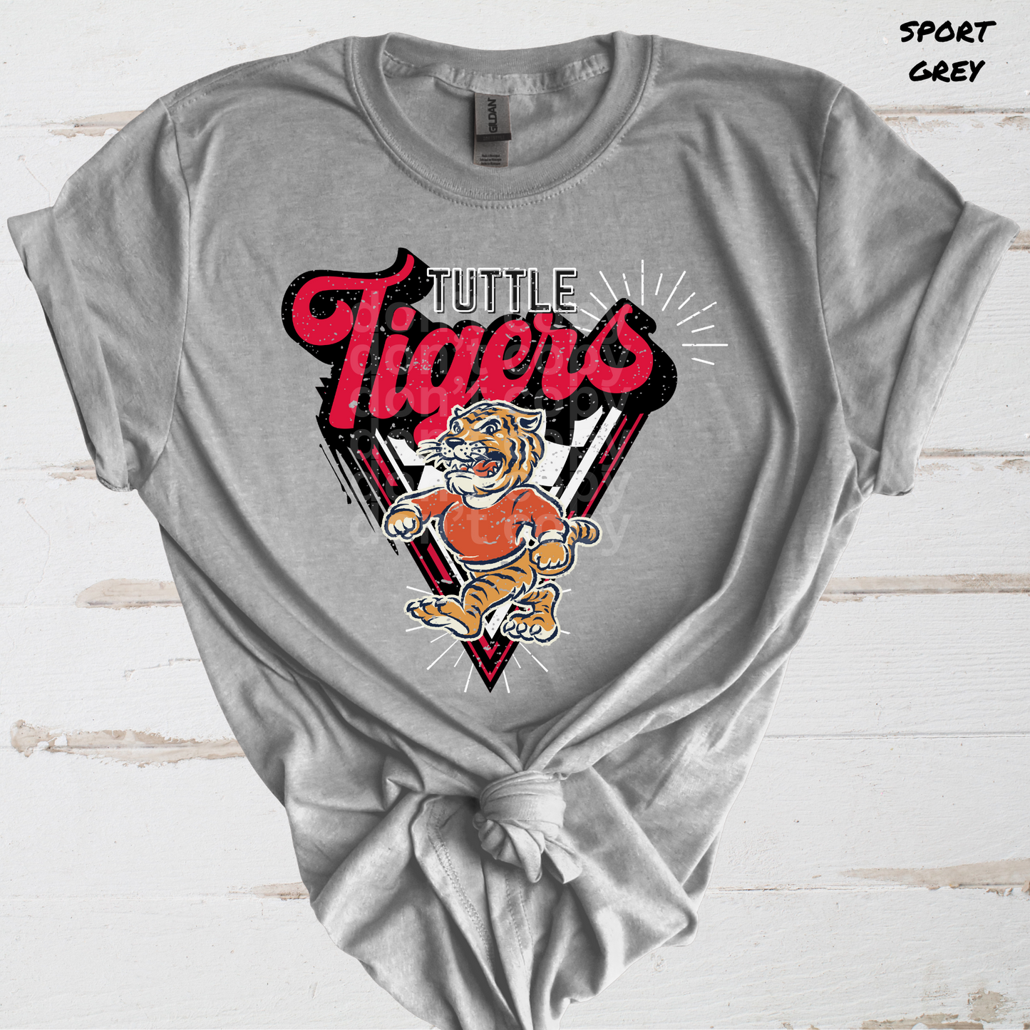 Retro/Vintage Tuttle Tigers Direct to Film Transfers
