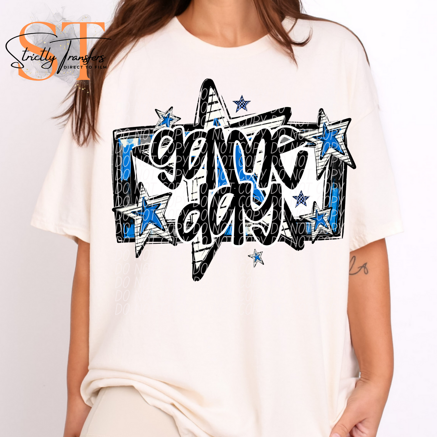 Bright Star Game Day - Multiple color options Direct to Film Transfers