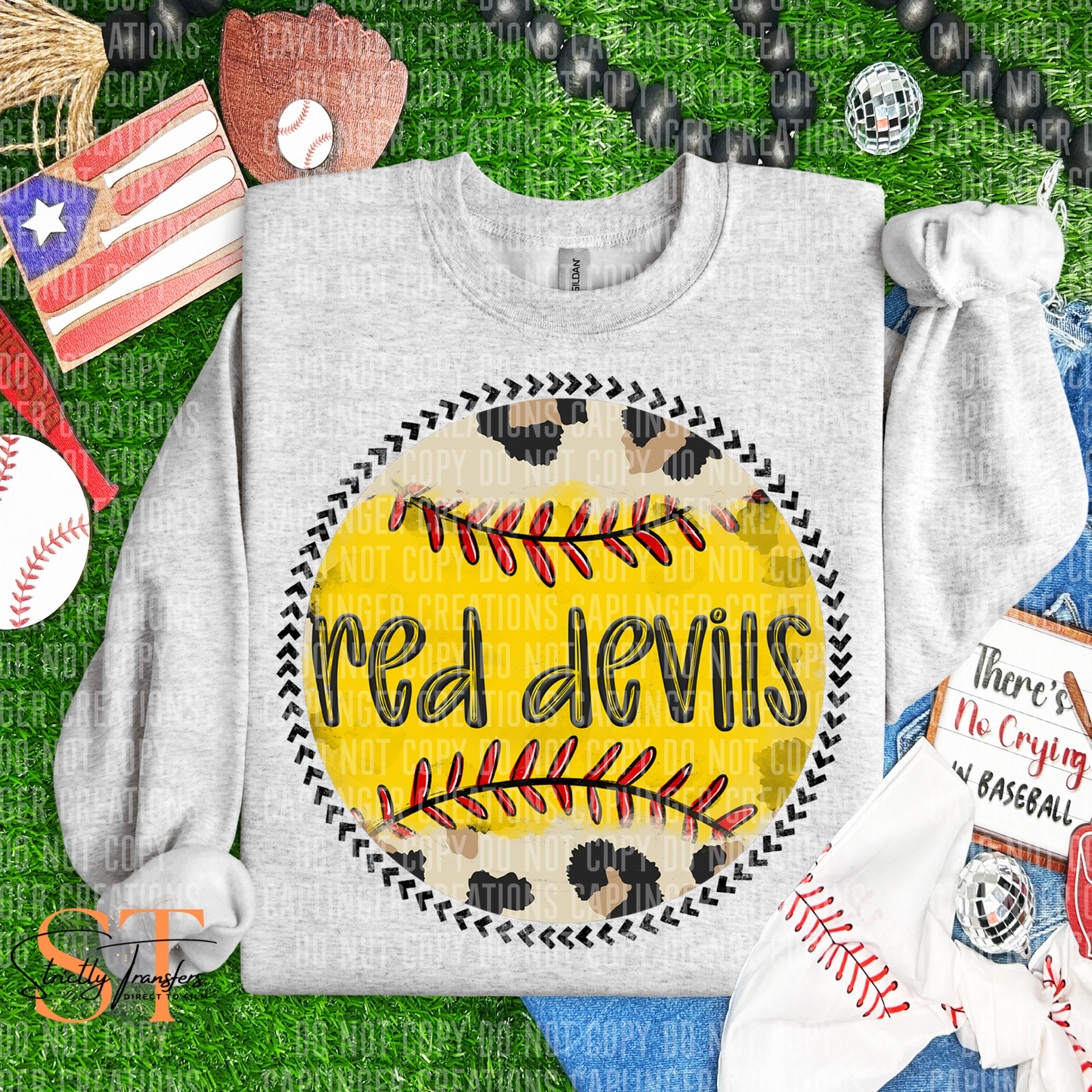 Red Devils Softball Direct to Film Transfers