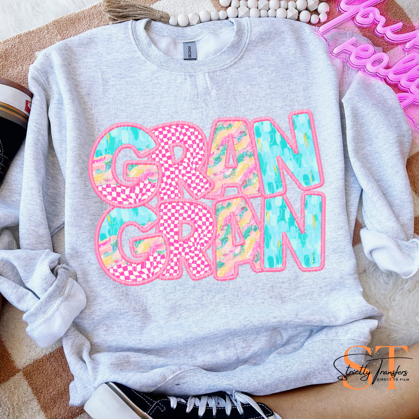 Spring Pattern GranGran Direct to Film Transfers