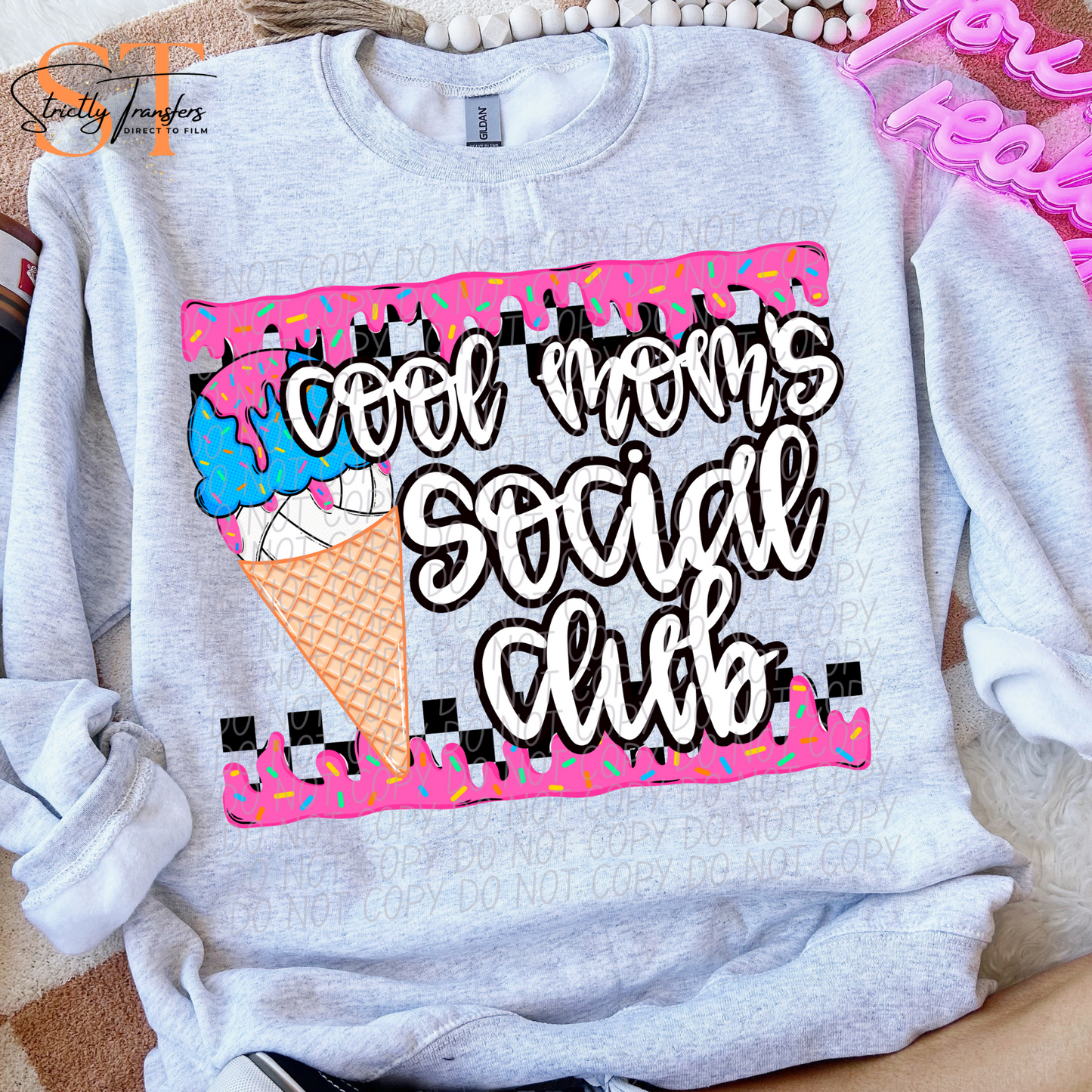 Cool Mom's Social Club - 5 sport options Direct to Film Transfers