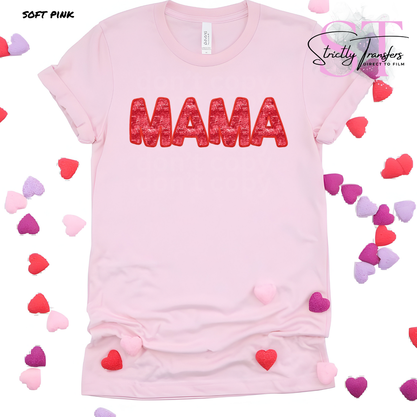 Red Sequin Mama Direct to Film Transfers