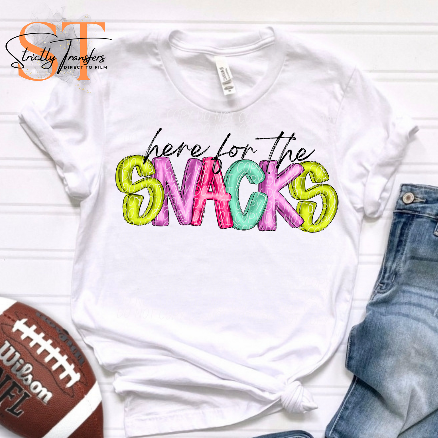 Here for the Snacks Direct to Film Transfers