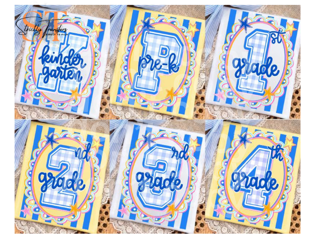 Gingham Frame Grade Levels - Multiple Options Direct to Film Transfers