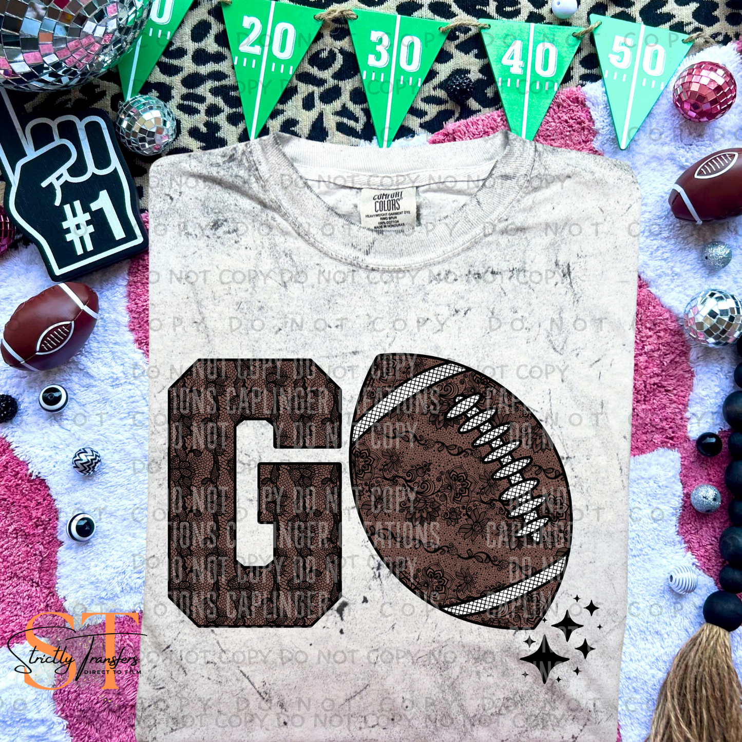 Lace Go Football 2 options Direct to Film Transfers