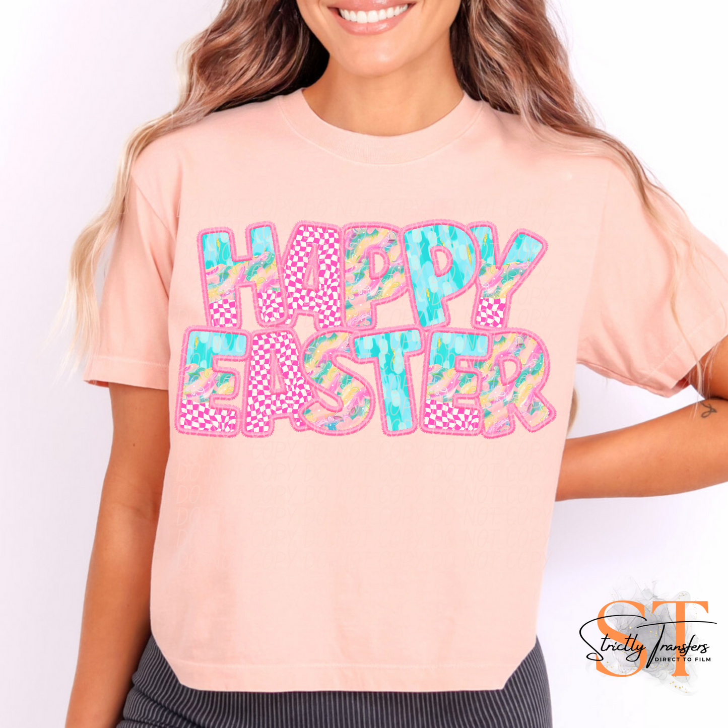 Happy Easter 2 Spring Pattern Direct to Film Transfers