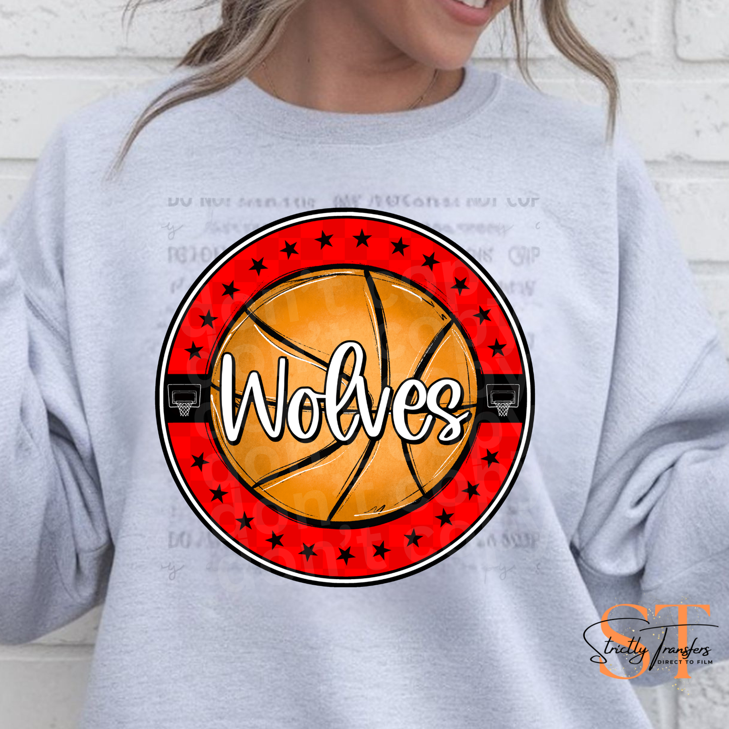 Wolves Basketball Star Circle Direct to Film Transfers