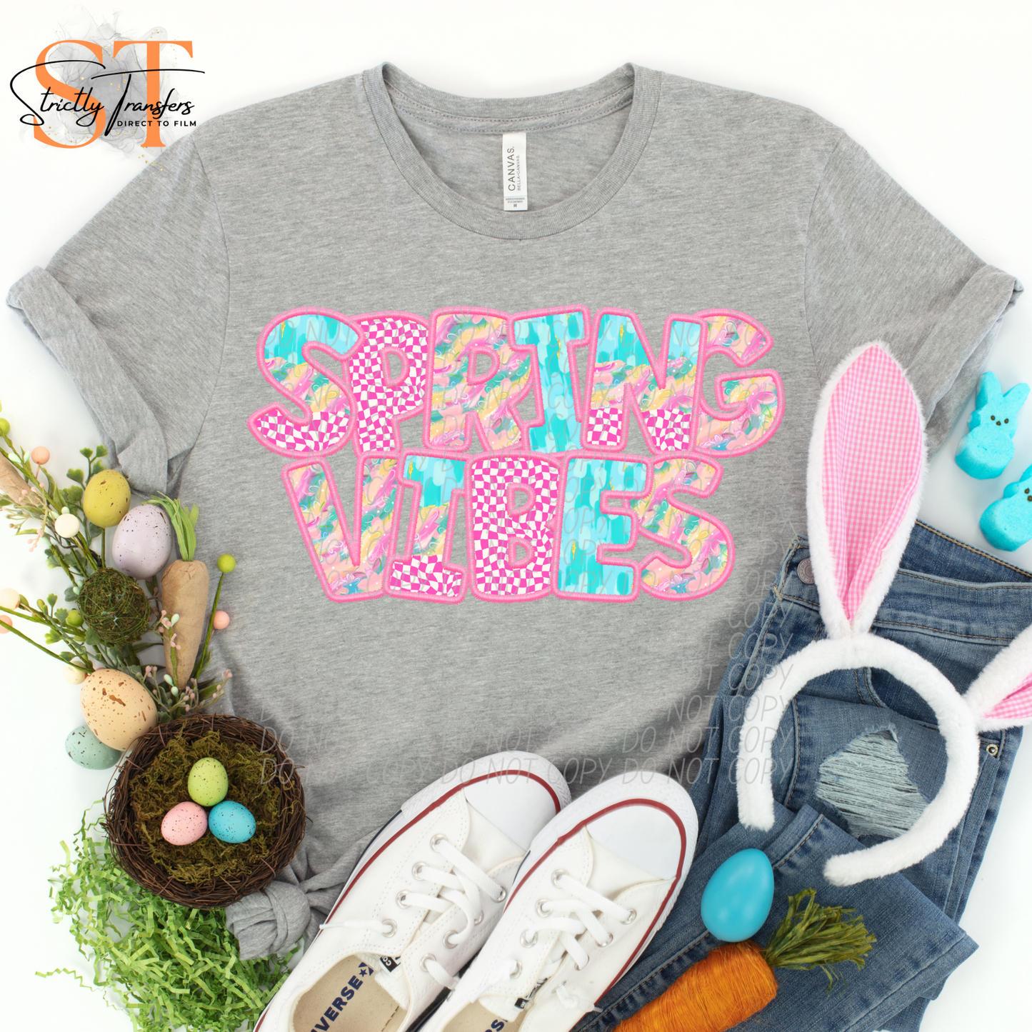Spring Vibes Spring Pattern Direct to Film Transfers