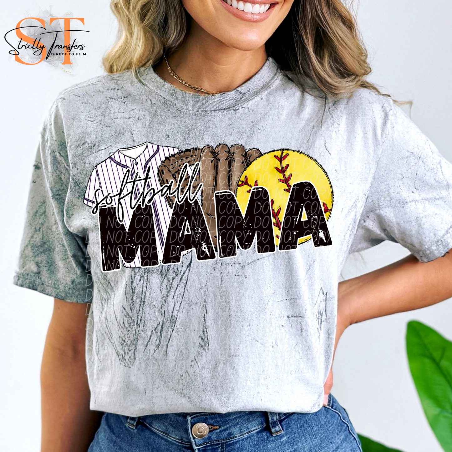 Softball Mama - Multiple color options Direct to Film Transfers
