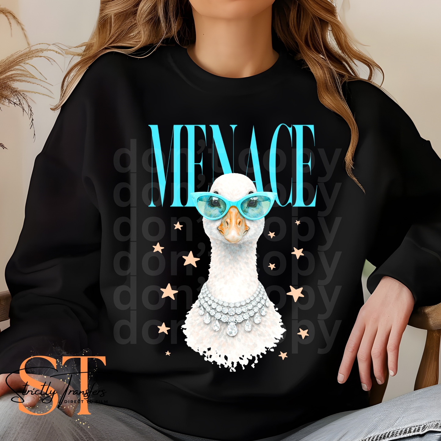 Menace Goose Vogue Direct to Film Transfers