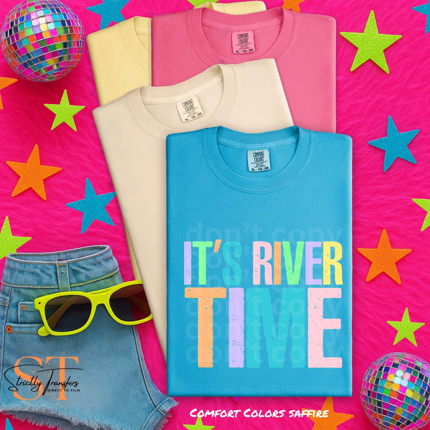 IT'S RIVER TIMER Summer Sayings Direct to Film Transfers
