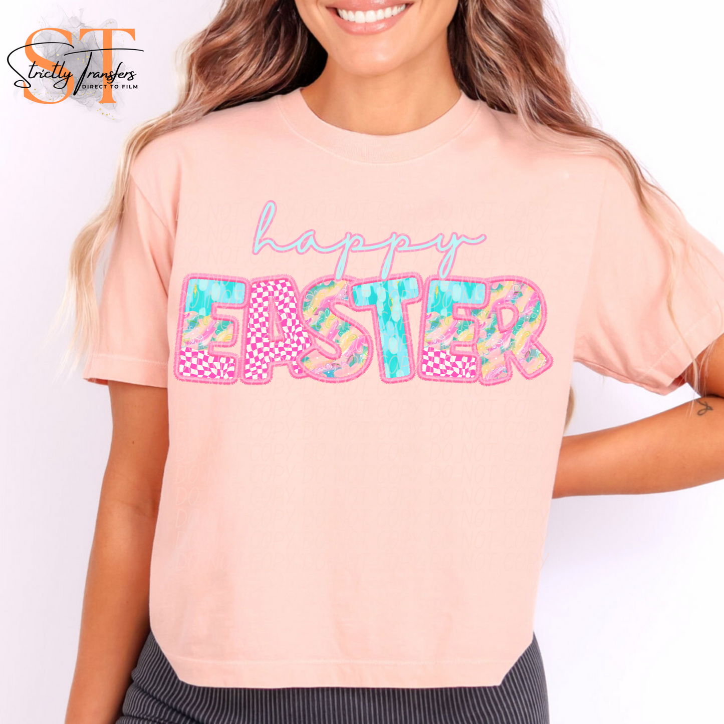 Happy Easter Spring Pattern Direct to Film Transfers