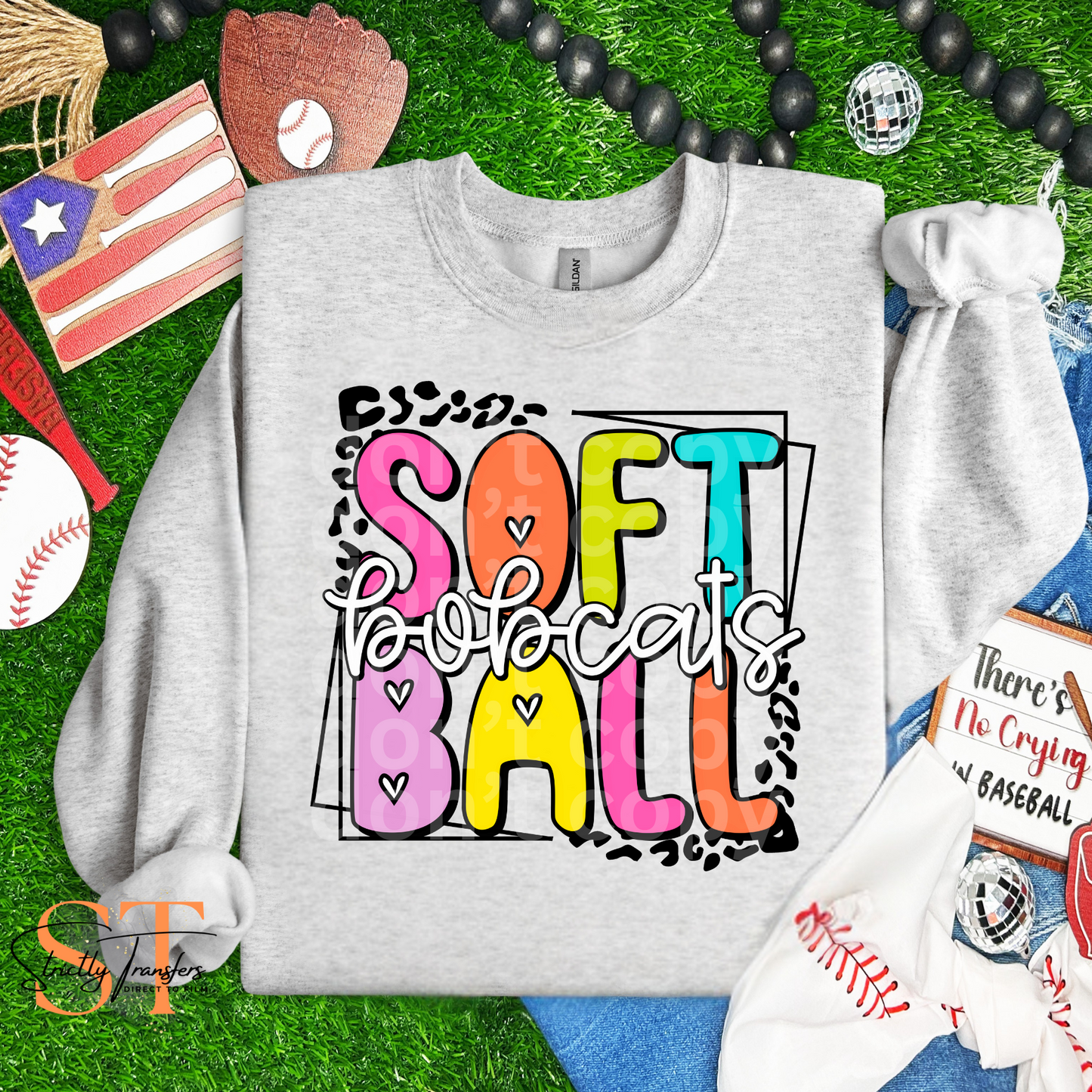 Bright Leopard Bobcats Direct to Film Transfers