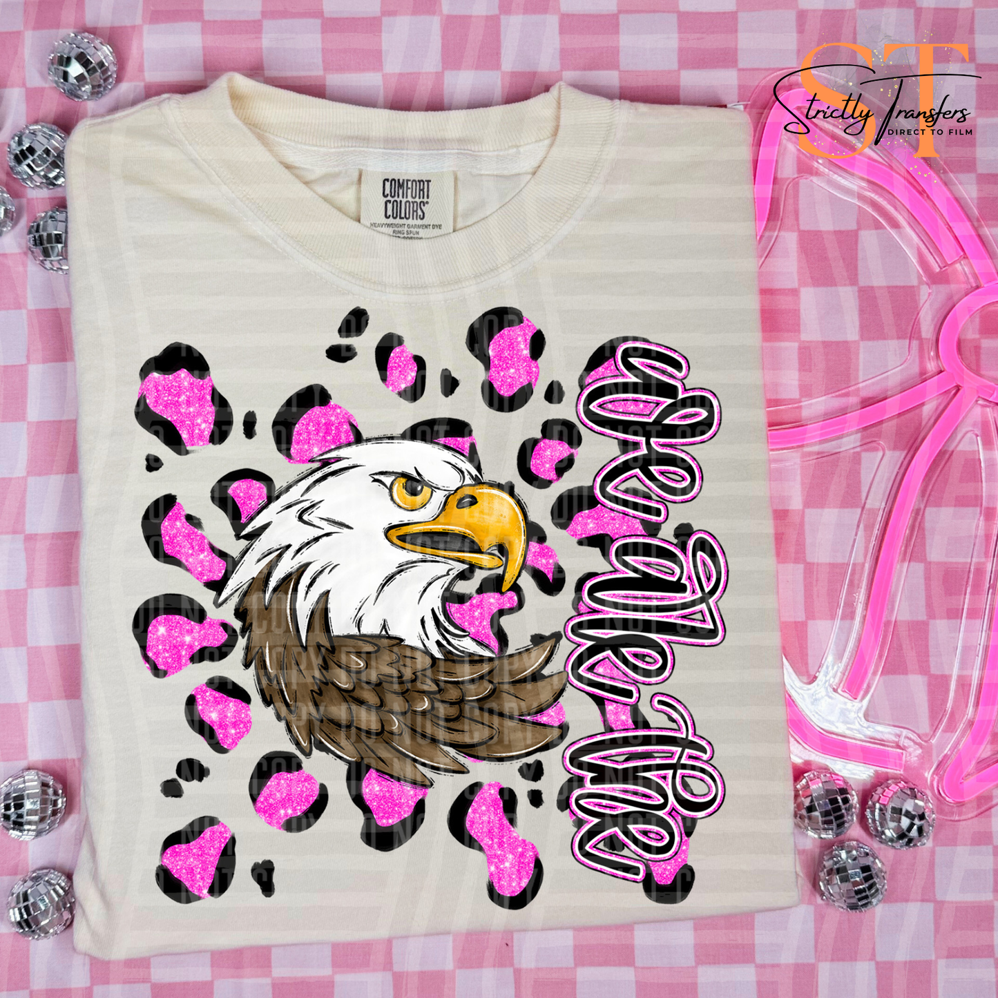 Eagles Preppy Leopard Direct to Film Transfers