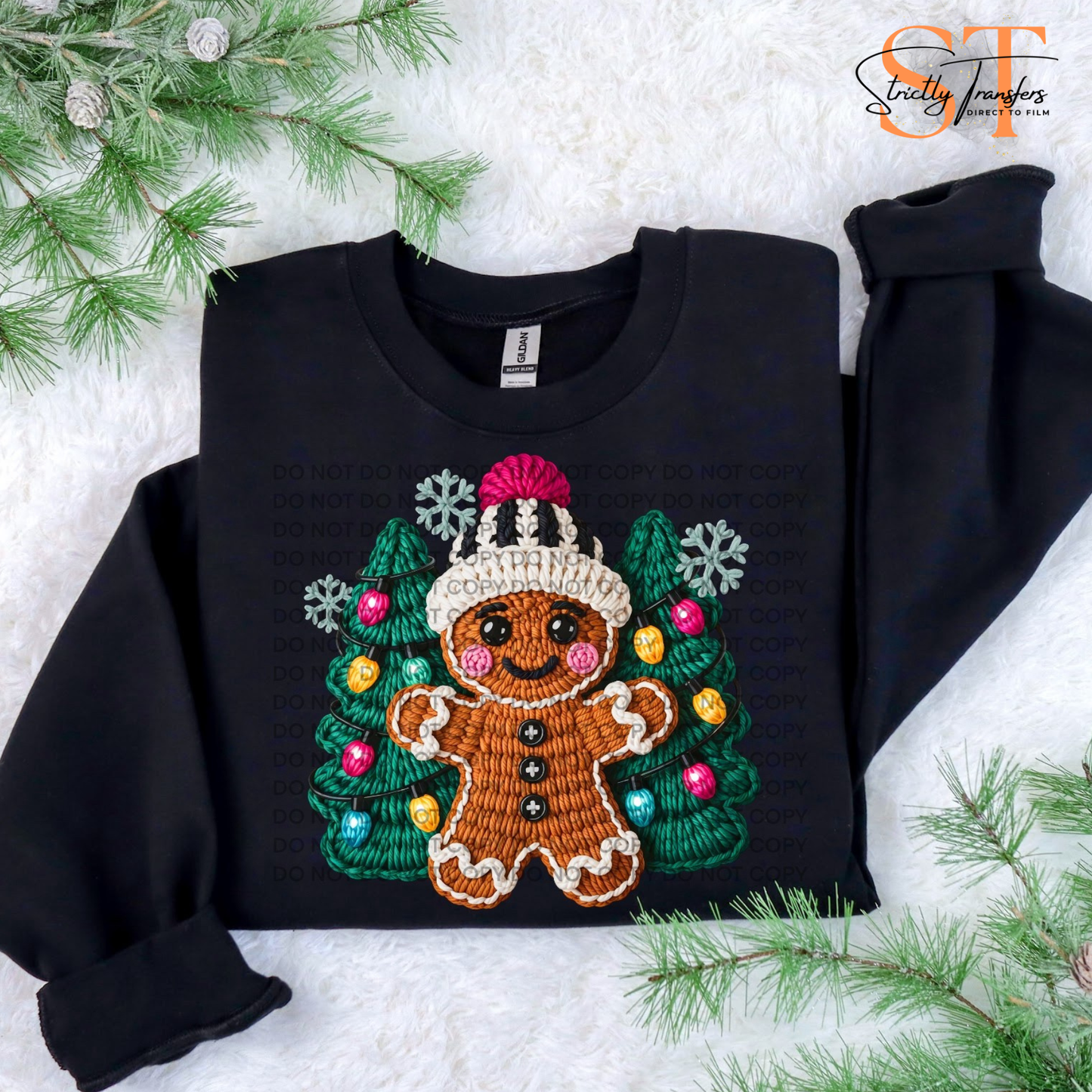 Gingerbread Faux Yarn Direct to Film Transfers