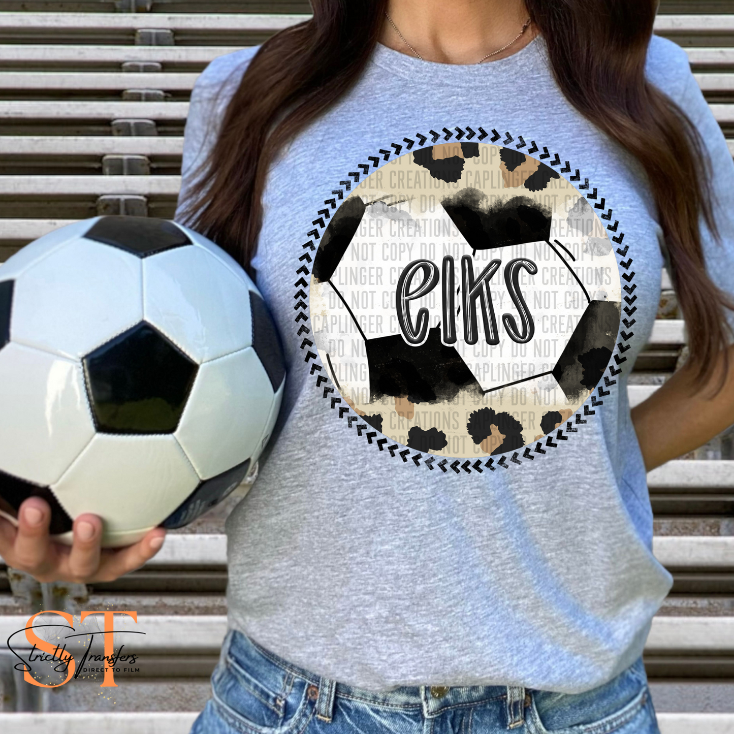 Elks Leopard Soccer Direct to Film Transfers