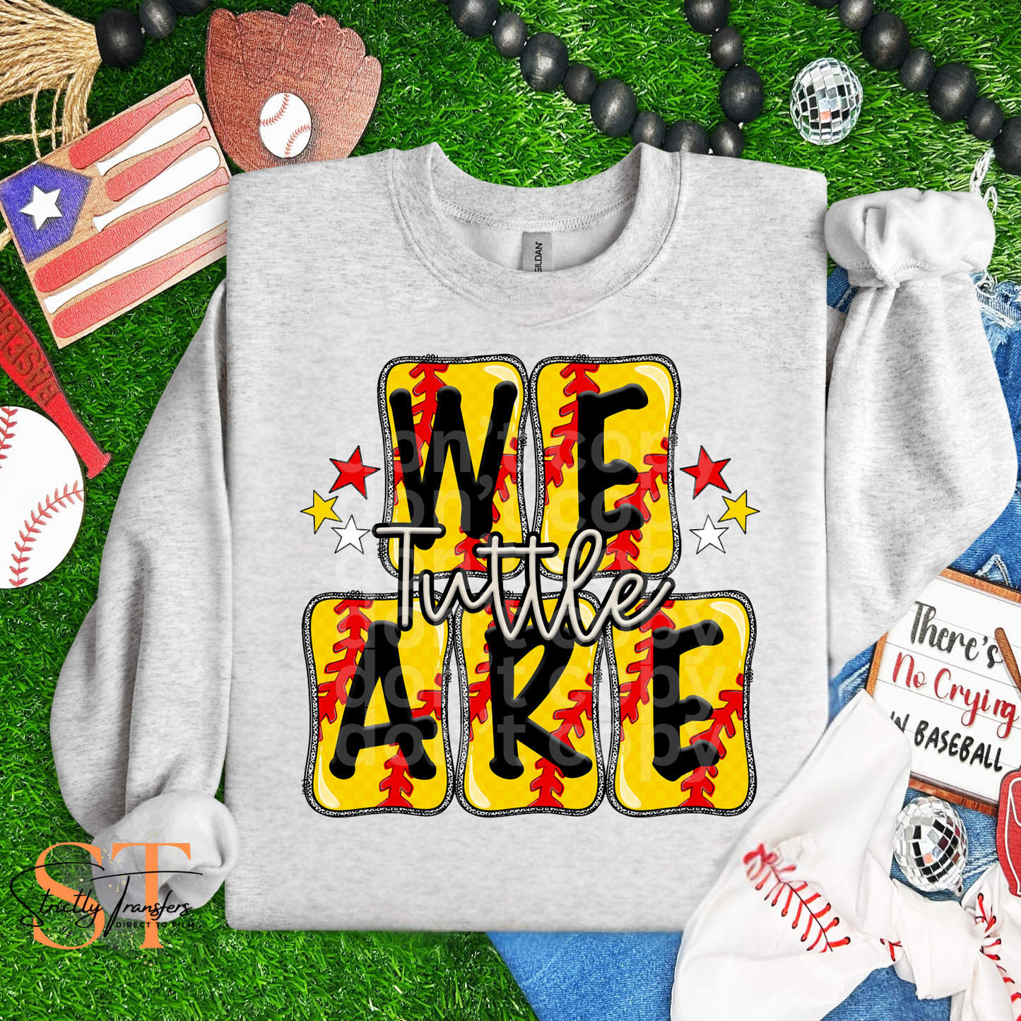 Tuttle Boxy Softball Print Direct to Film Transfers