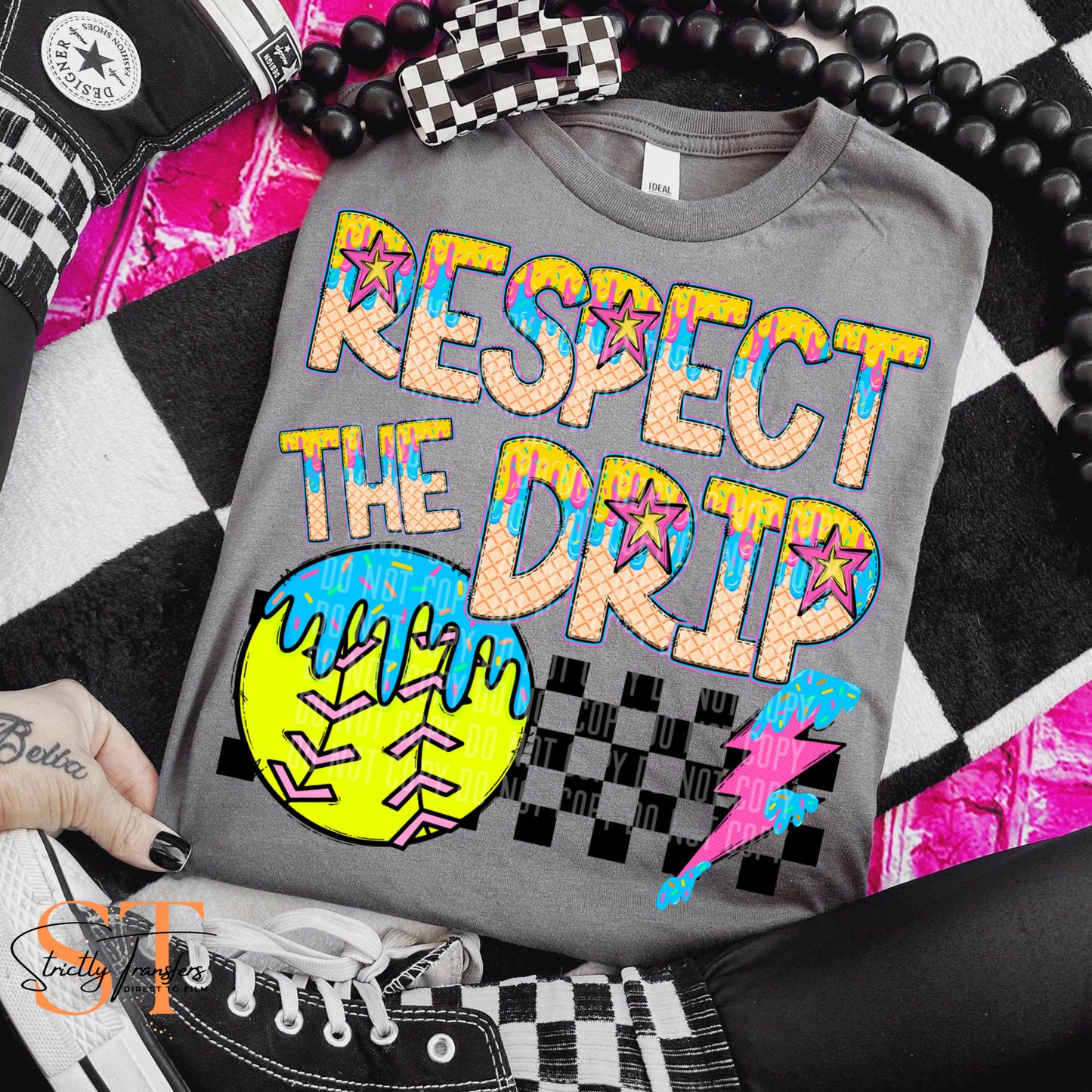 Respect the Drip Softball Direct to Film Transfers