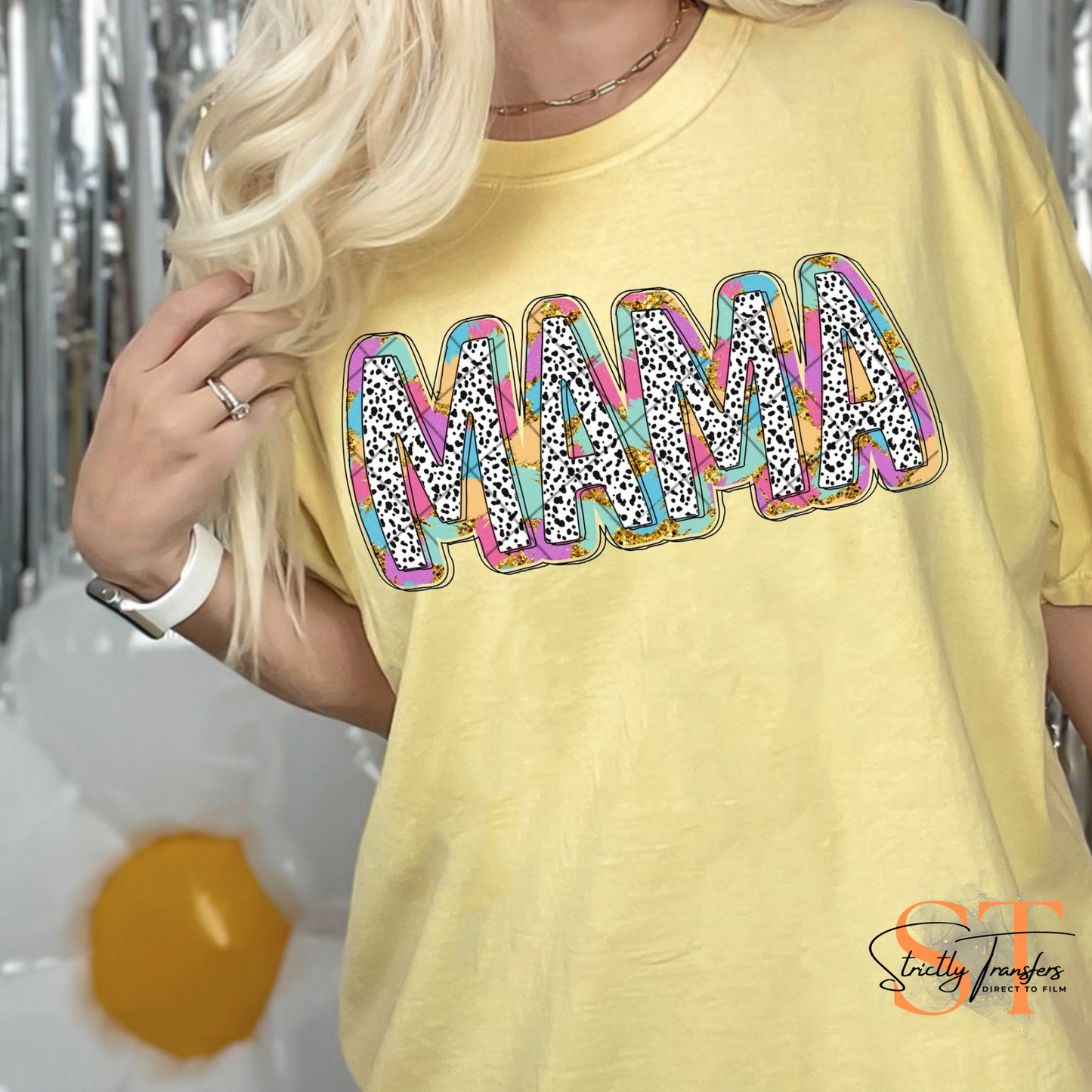 Brushstroke & Dots Mama Direct to Film Transfers