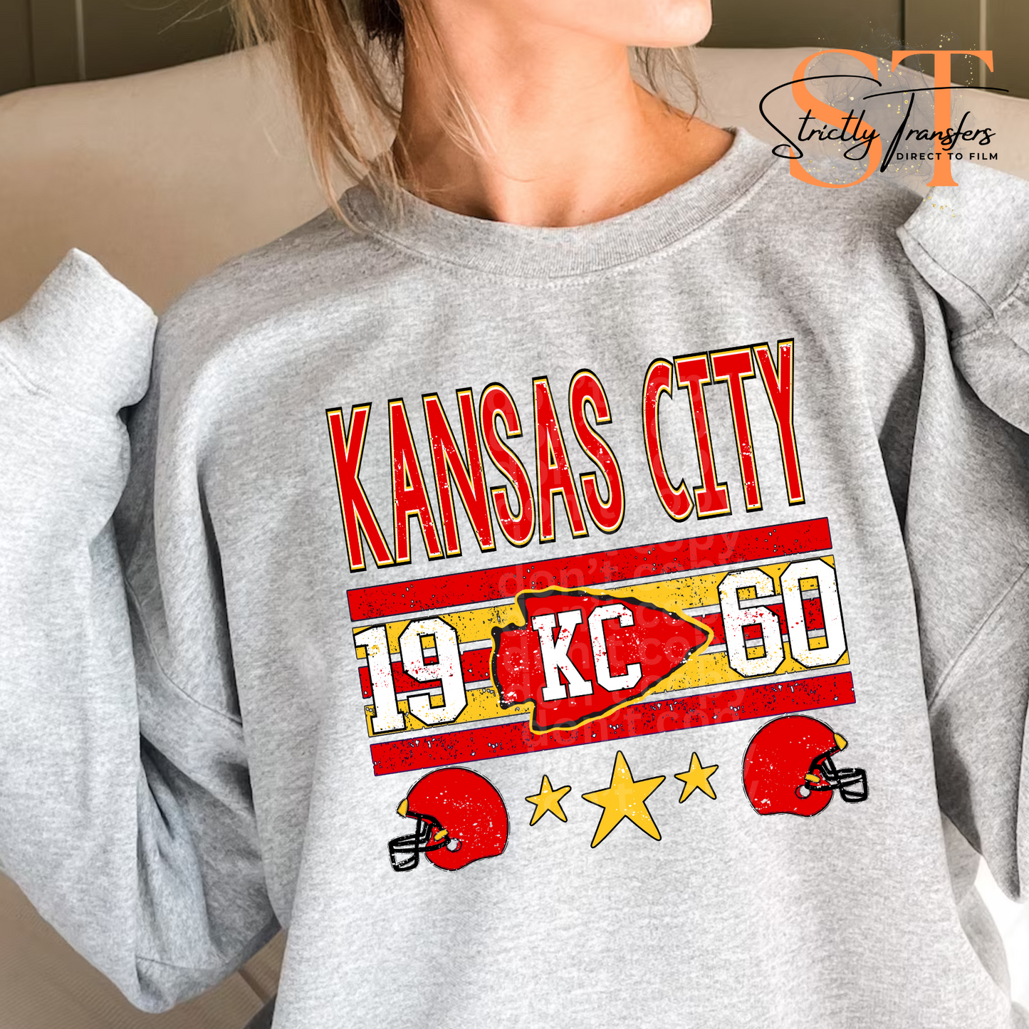 Vintage KC Chiefs Direct to Film Transfers