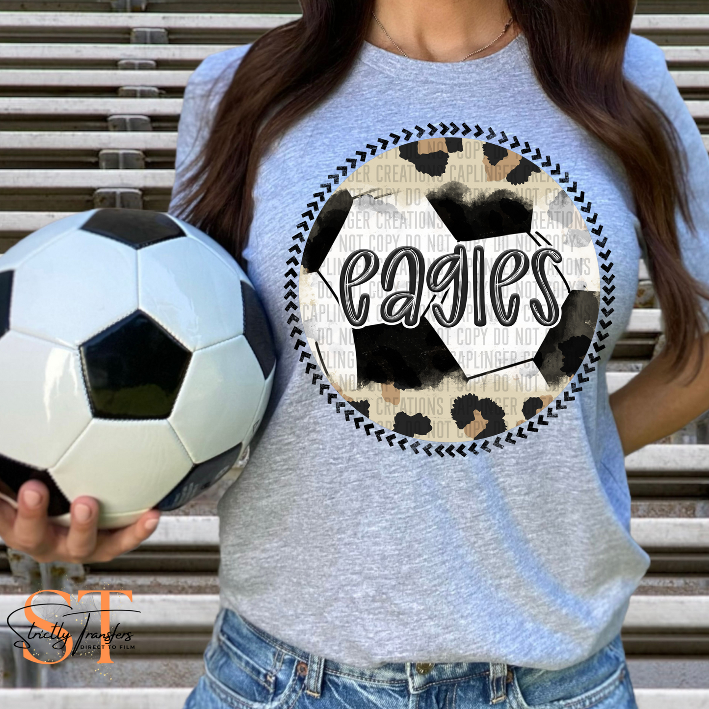 Eagles Leopard Soccer Direct to Film Transfers