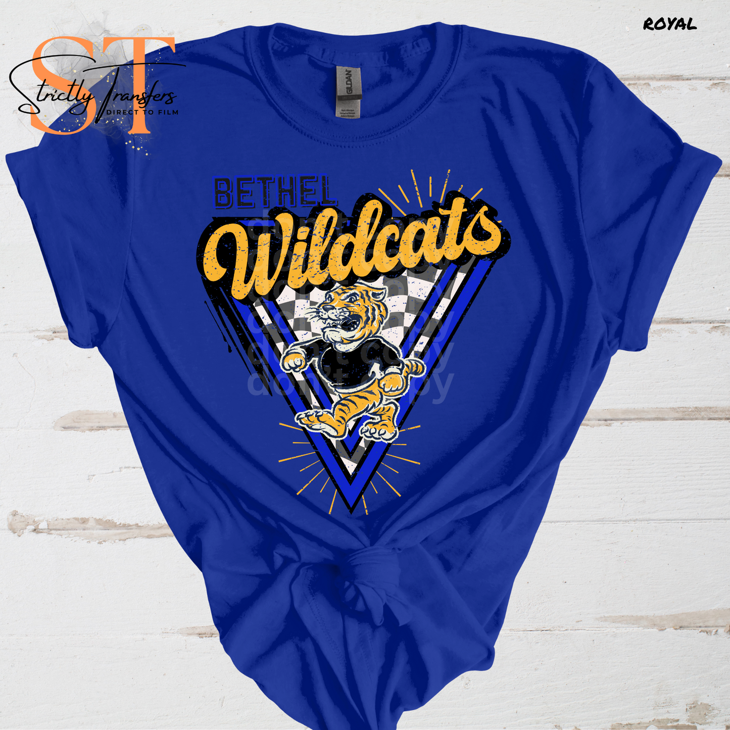 Retro/Vintage Bethel Wildcats Direct to Film Transfers