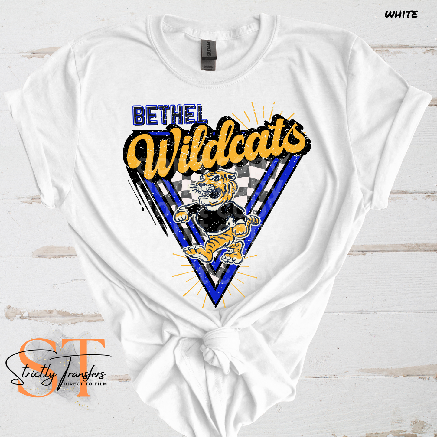 Retro/Vintage Bethel Wildcats Direct to Film Transfers