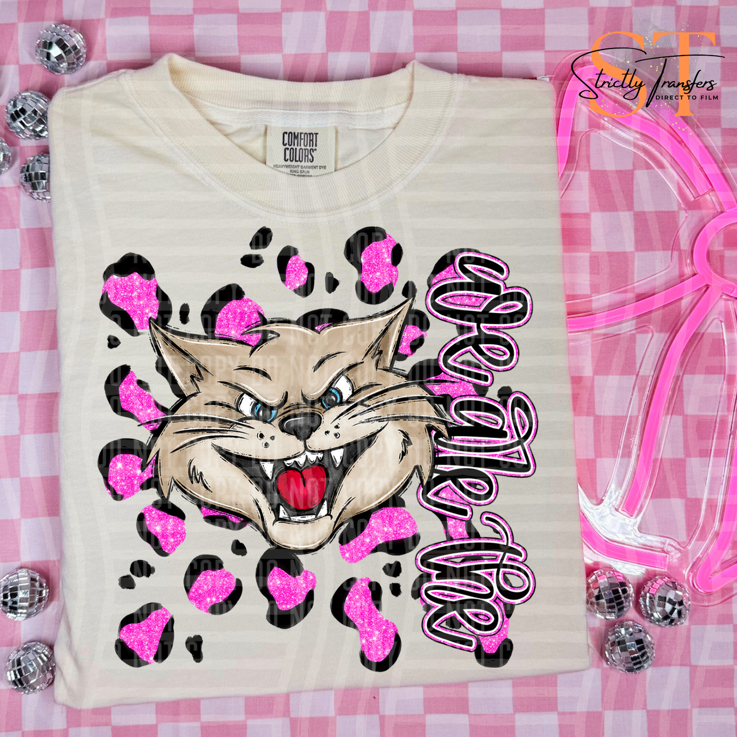 Wildcats Preppy Leopard Direct to Film Transfers