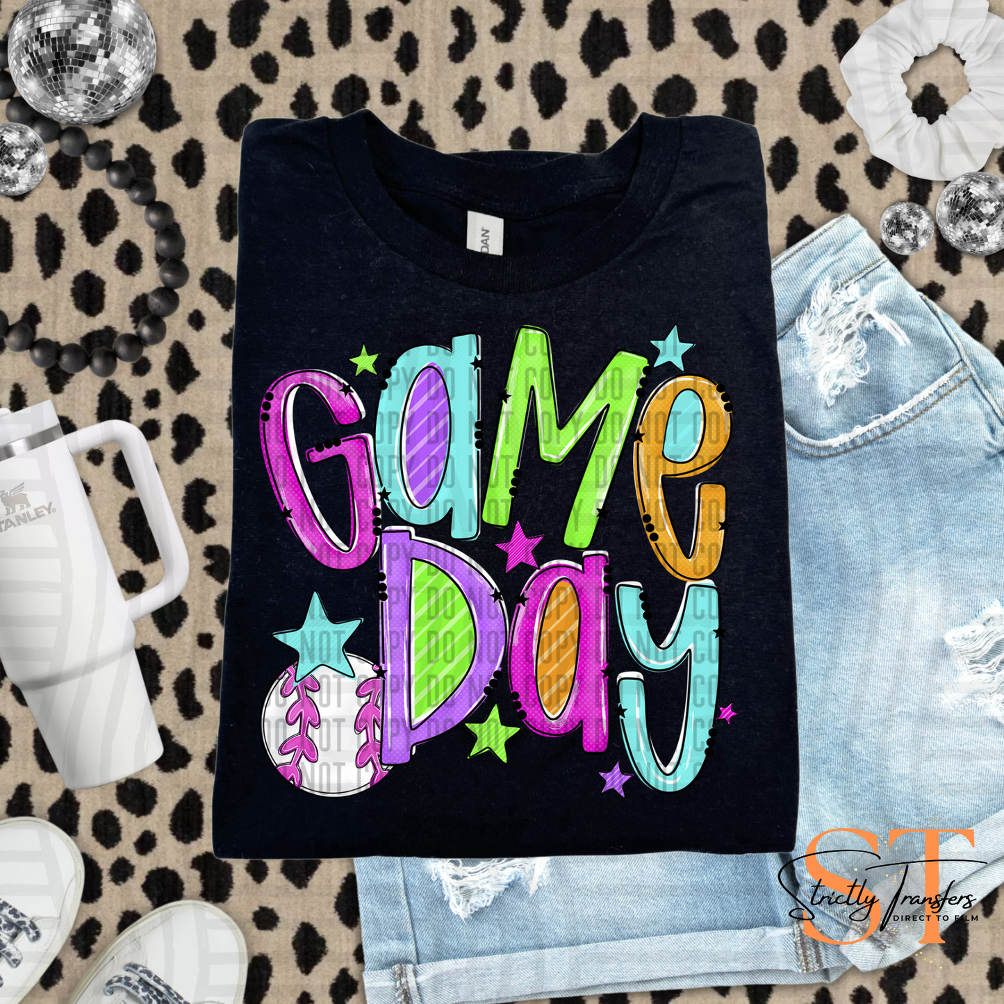 Bright Game Day- 7 Sport options Direct to Film Transfers