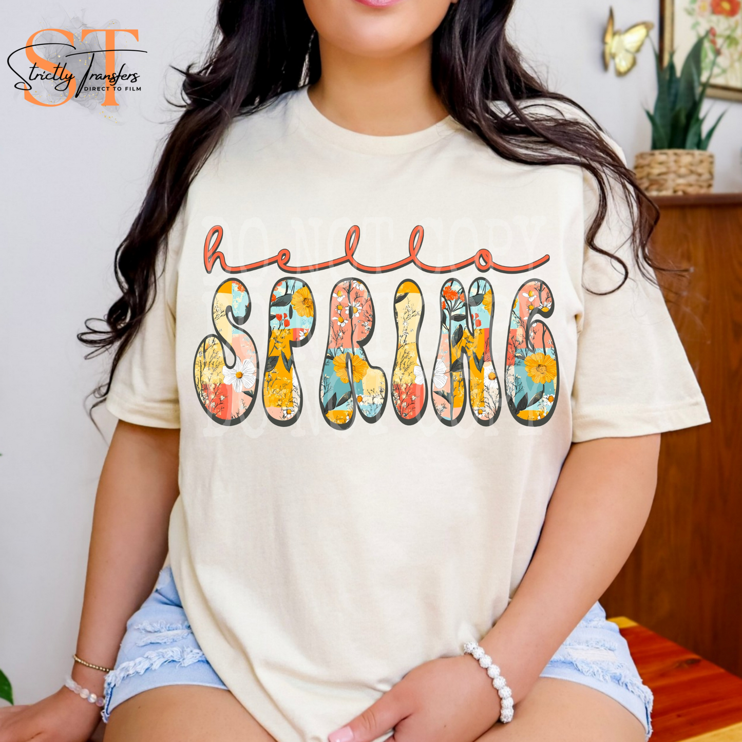 Hello Spring Direct to Film Transfers