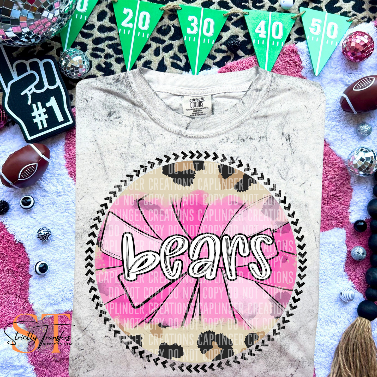 Bears Leopard Cheer Direct to Film Transfers