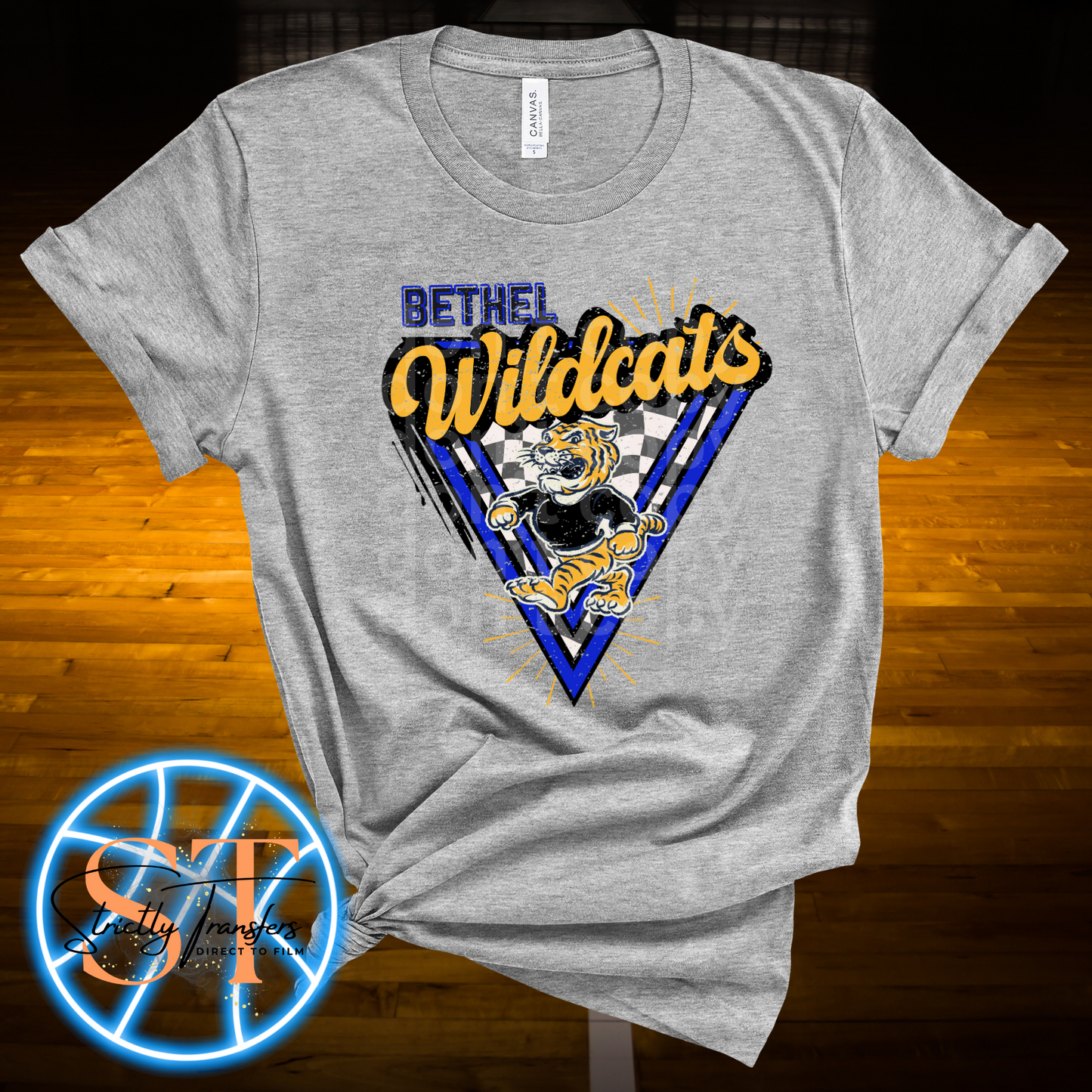 Retro/Vintage Bethel Wildcats Direct to Film Transfers
