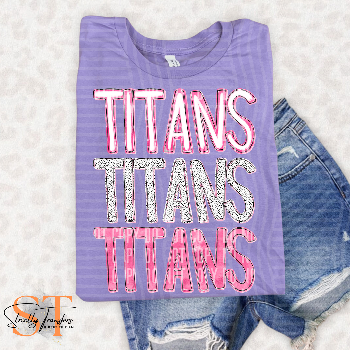 Titans Heartpop Stacked Direct to Film Transfers